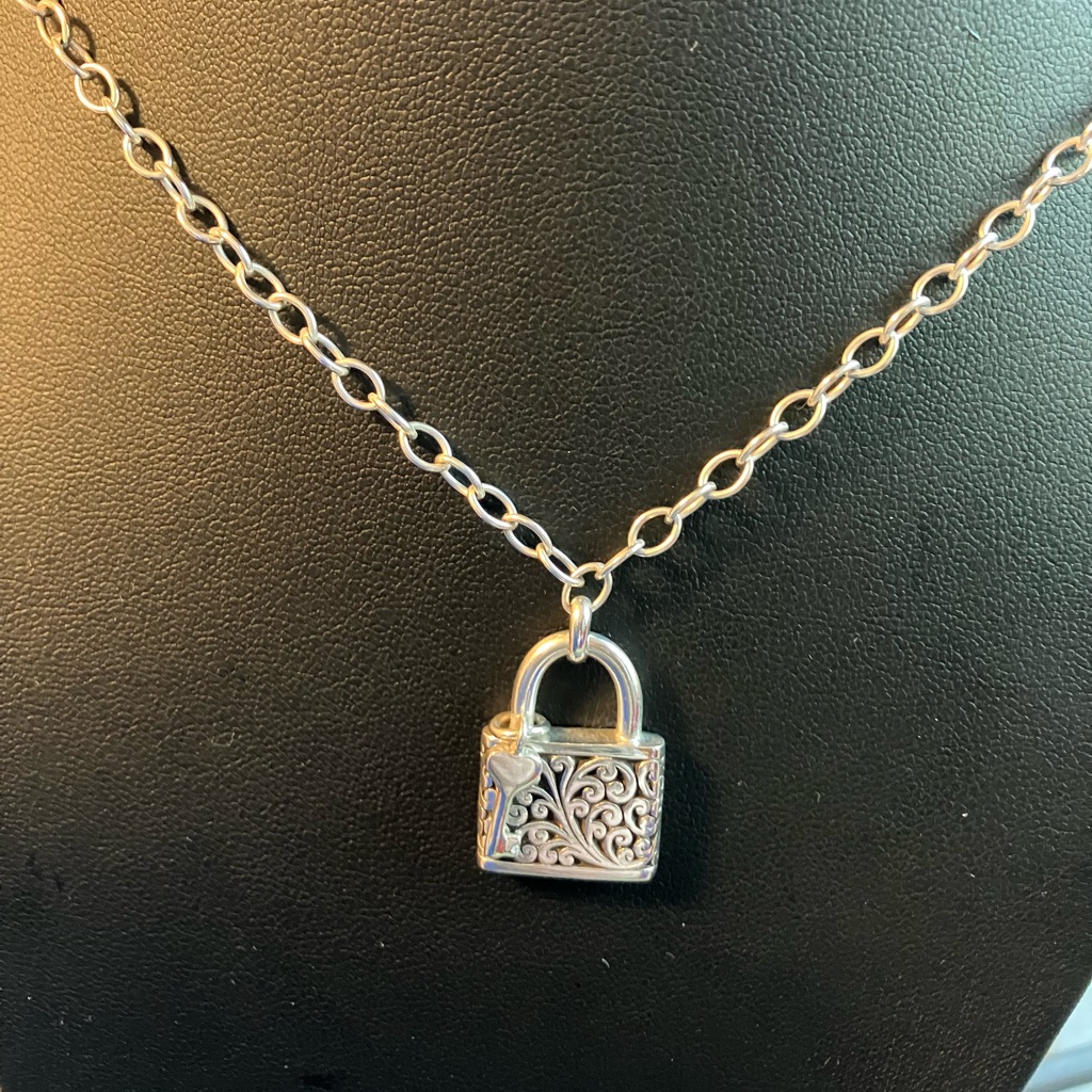 Lois Hill Ss Lock & Key Necklace